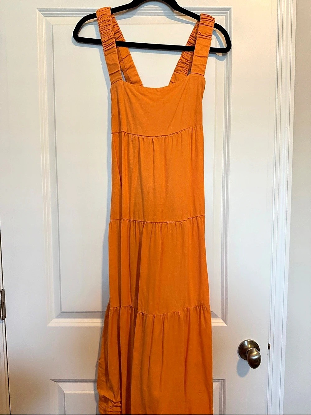 Francesca's HBD988V Orange Maxi Dress Size Medium